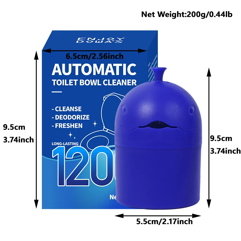 Whale Design Automatic Toilet Cleaner - Portable, Slow-Release Gel (150G)